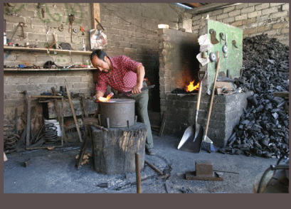 Black Smith with anvil